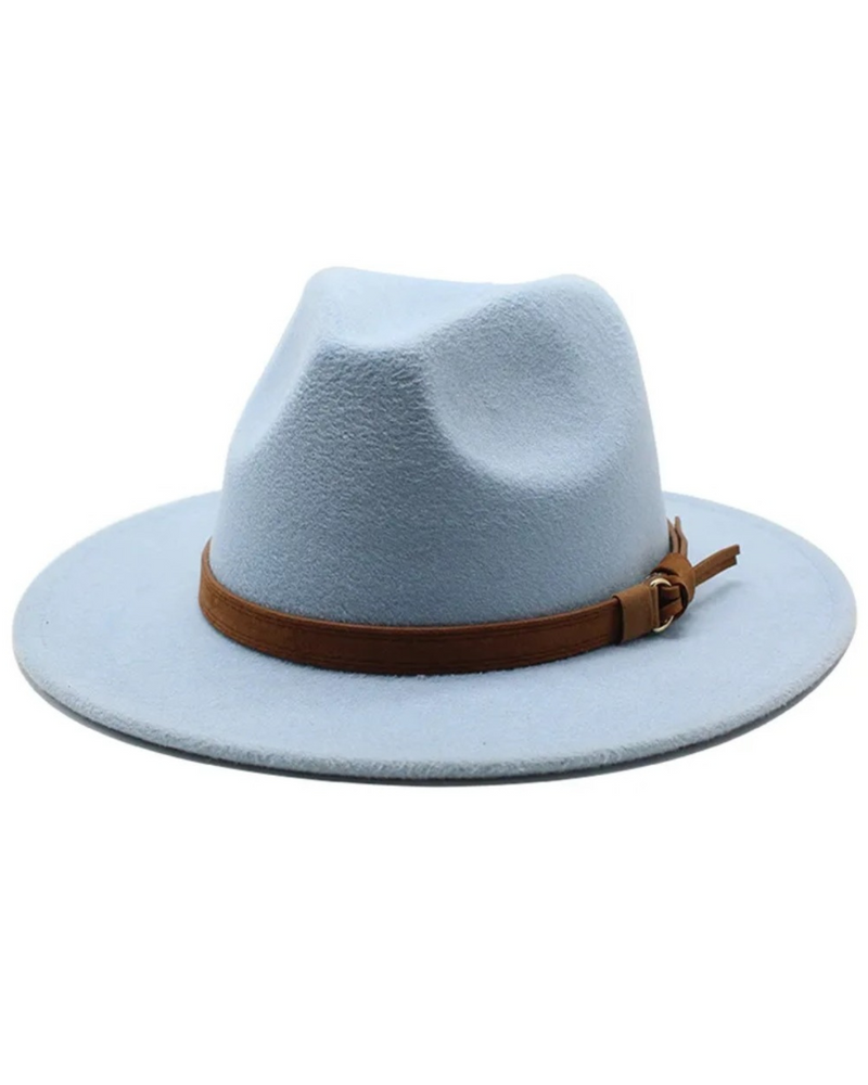 Light blue felt hat sales