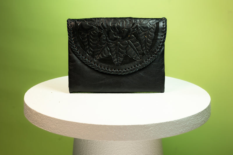 Black Flora Clutch