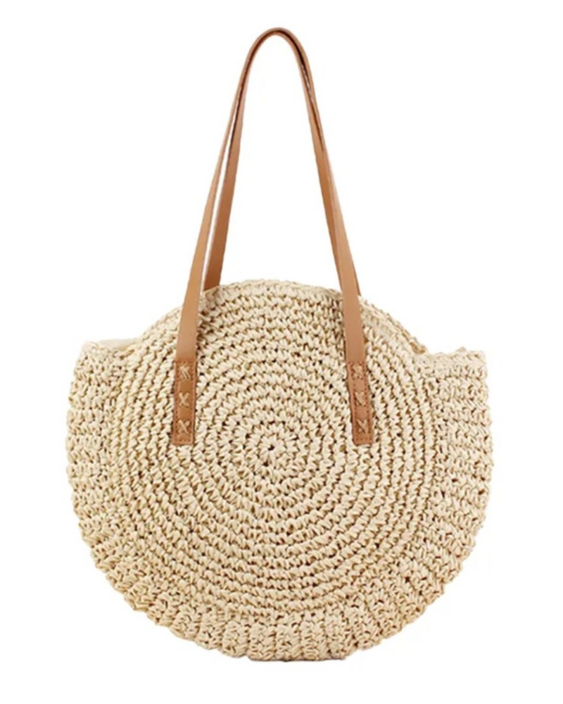 Large Straw Handbag Natural