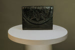 Black Flora Clutch